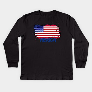 Merica Kids Long Sleeve T-Shirt